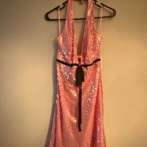 NWT Vintage Y2K Jovani Sequin Halter Dress